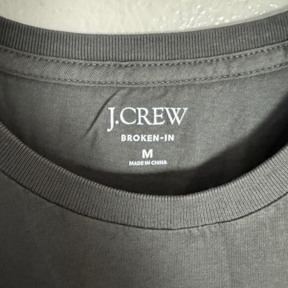 J.Crew Broken In Shirt Men M Black Short Sleeve Crewneck Pullover Stretch Cotton - Picture 3 of 6